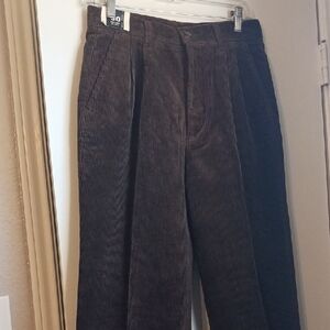 Hirotex Classic Men's Corduroy Trousers in Rich Brown